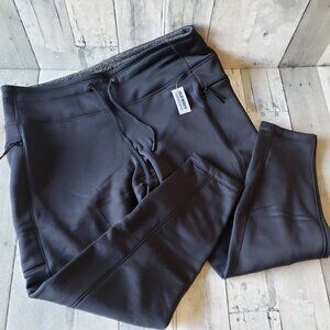 NWT - Old Navy High Rise Black Fleece Lined Zippered Side Pockets - size XXL